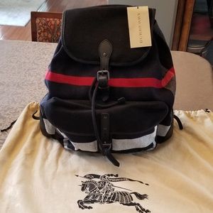 Burberry Backpack, Unisex Canvas & Leather w/ Tags